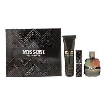 Missoni Pour Homme Gift Set 100ml EDP + 10ml EDP + 150ml Shower Gel