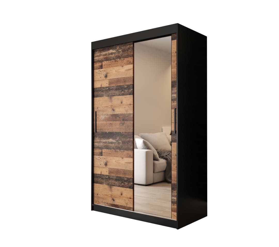 Tilburg II Sliding Door Wardrobe 120cm - Dark Oak
