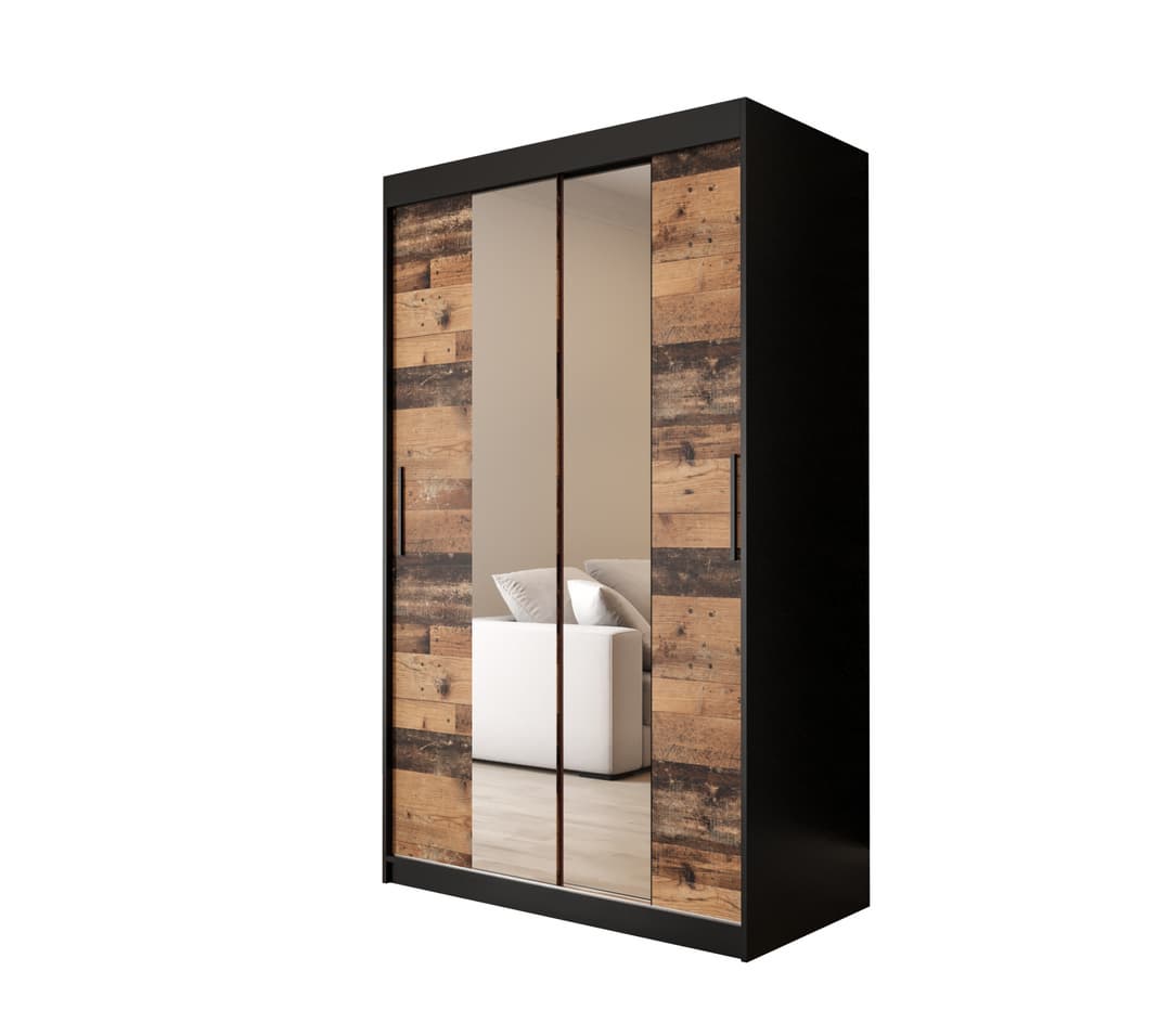 Tilburg I Sliding Door Wardrobe 120cm - Dark Oak