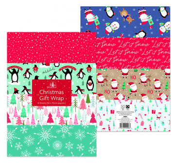 Christmas Novelty Gift Wrap Sheets