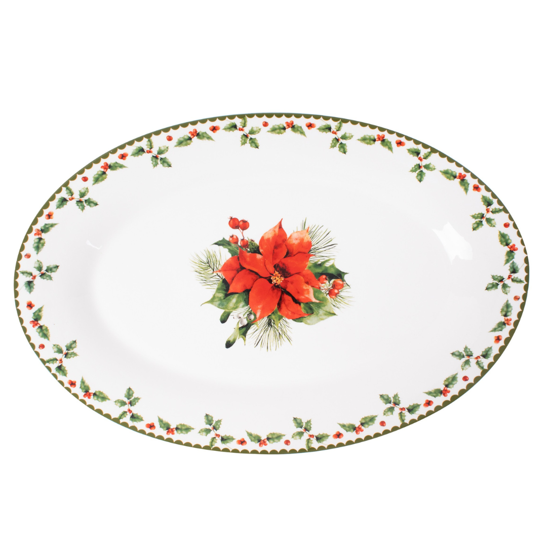 Christmas Holly China Serving Plate