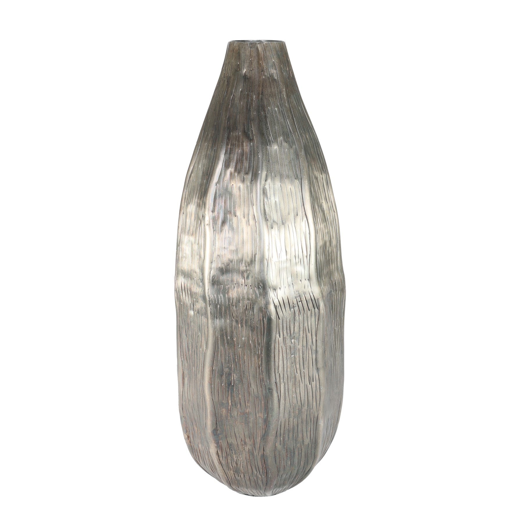 Antique Silver Eros Pod Vase (H52 x Dia20cm)