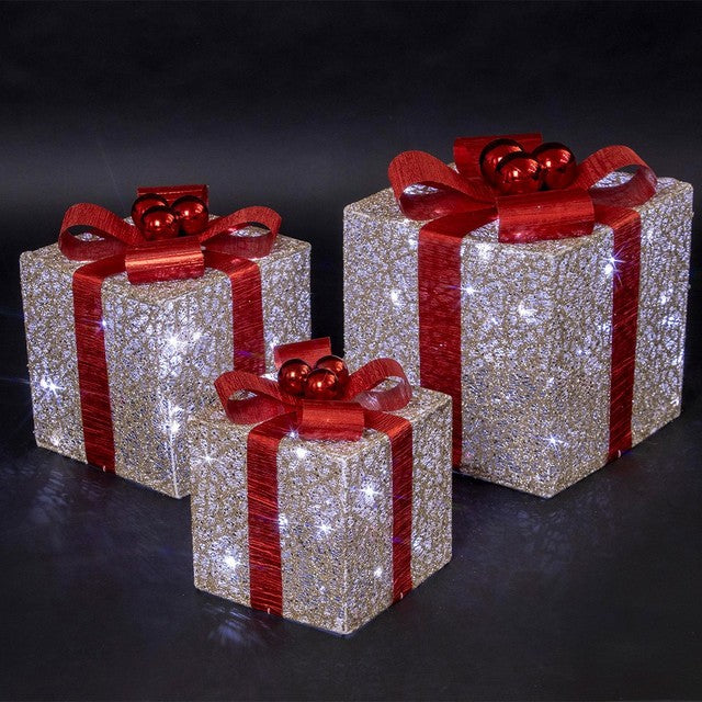 Light up Gift Boxes (Set of 3)