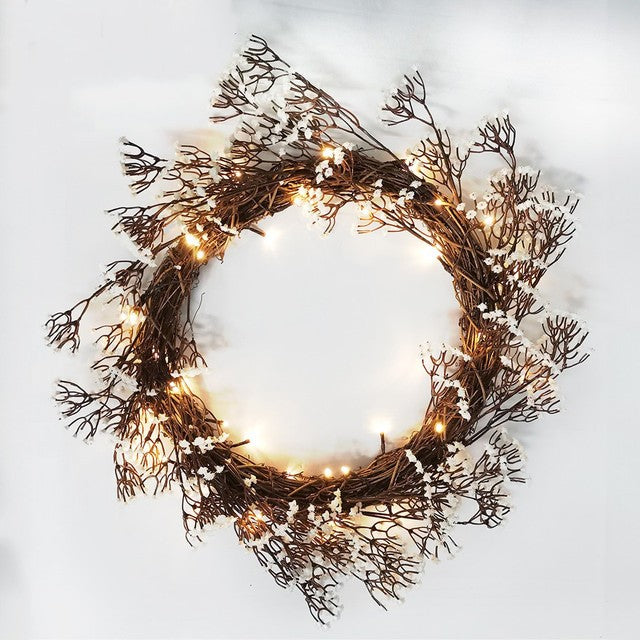 Light Up Gypsophilia Wreath (40cm)