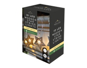 10 LED Wooden Star String Lights (2.1m)