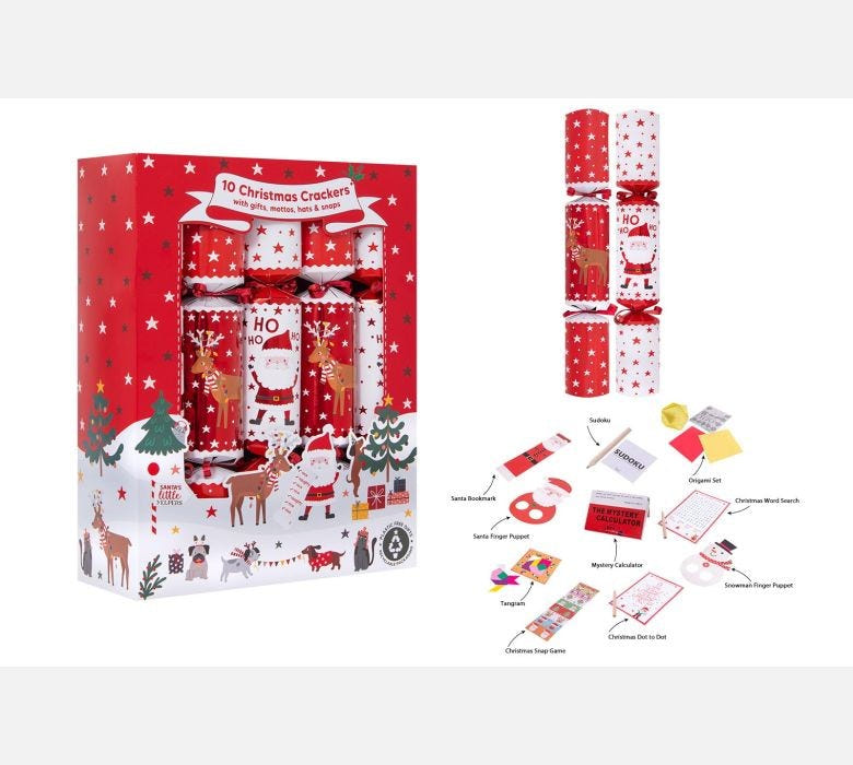 10 Family Santa & Yelpers Crackers (12inch)