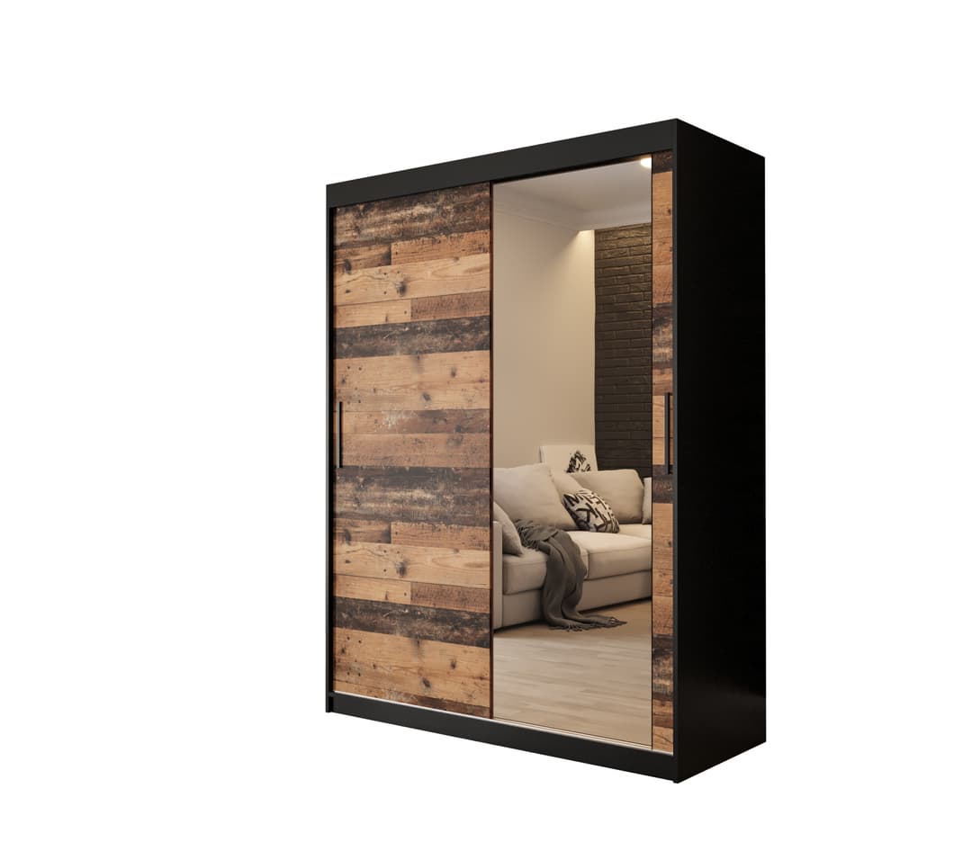 Tilburg II Sliding Door Wardrobe 150cm - Dark Oak