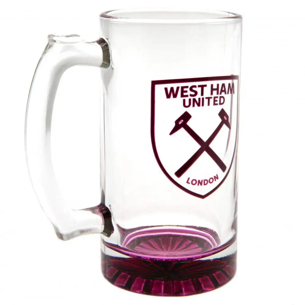 West Ham United FC Stein Glass Tankard - Glassware