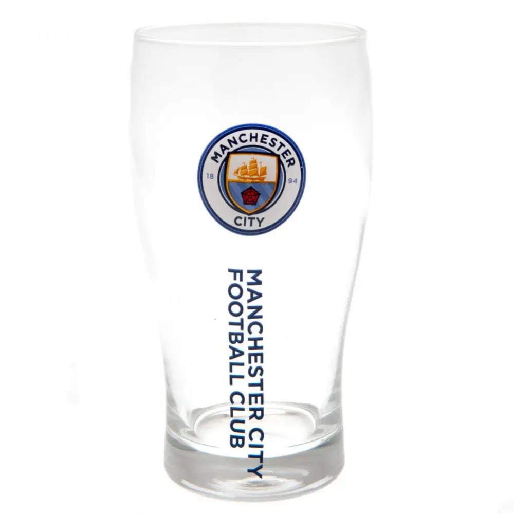 Manchester City FC Tulip Pint Glass - Glassware