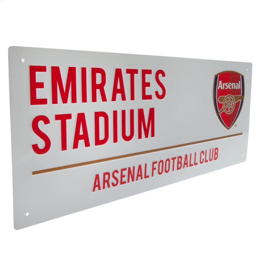 Arsenal FC Colour Crest Street Sign