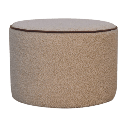 Serenity Large Round Footstool | Boucle