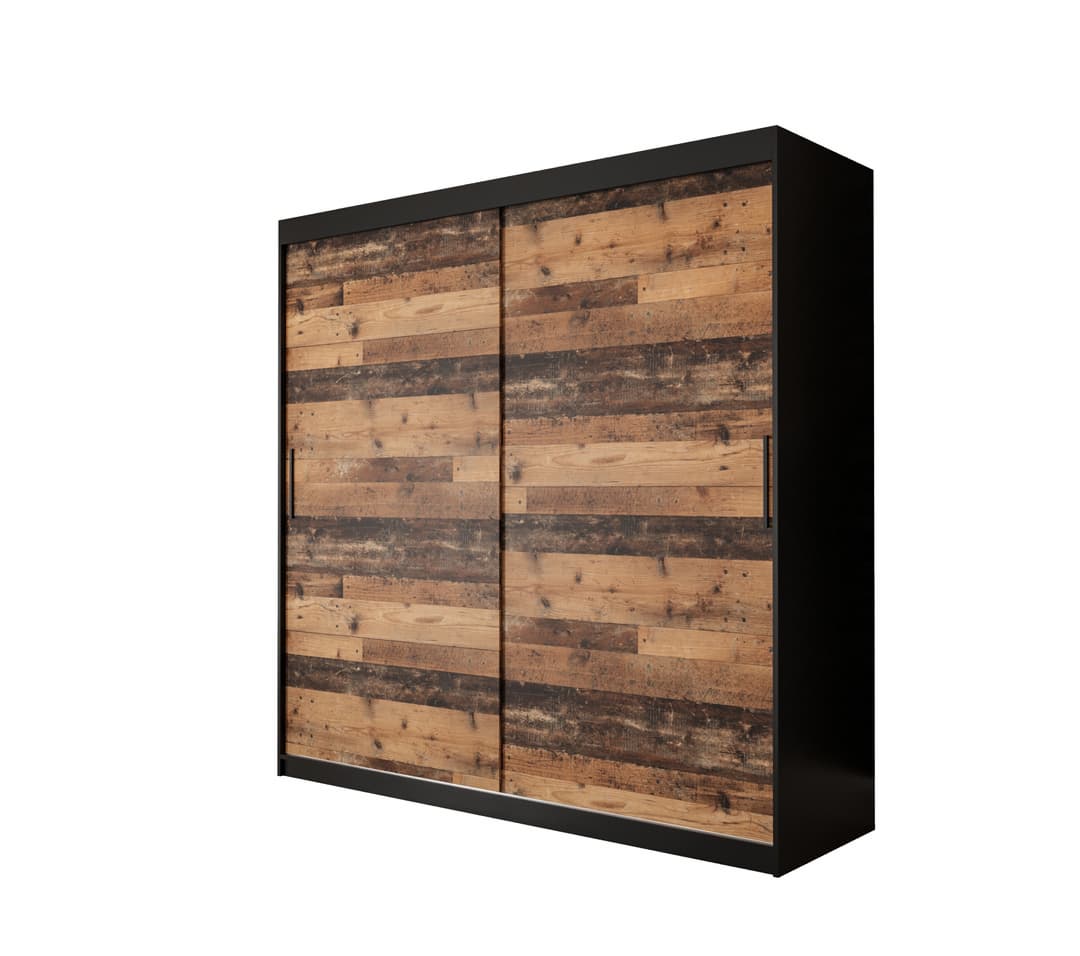 Tilburg Sliding Door Wardrobe 200cm - Dark Oak