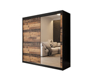 Tilburg II Sliding Door Wardrobe 200cm - Dark Oak