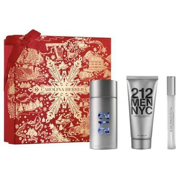 Carolina Herrera 212 NYC Men Gift Set 100ml EDT + 100ml Aftershave Gel