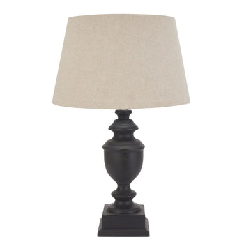 Delaney Collection Grey Urn Lamp With Linen Shade