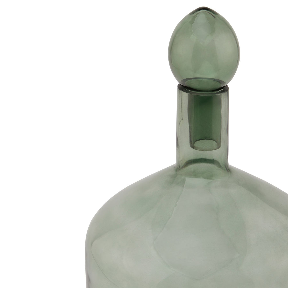 Smoked Sage Glass Bottle With Stopper
