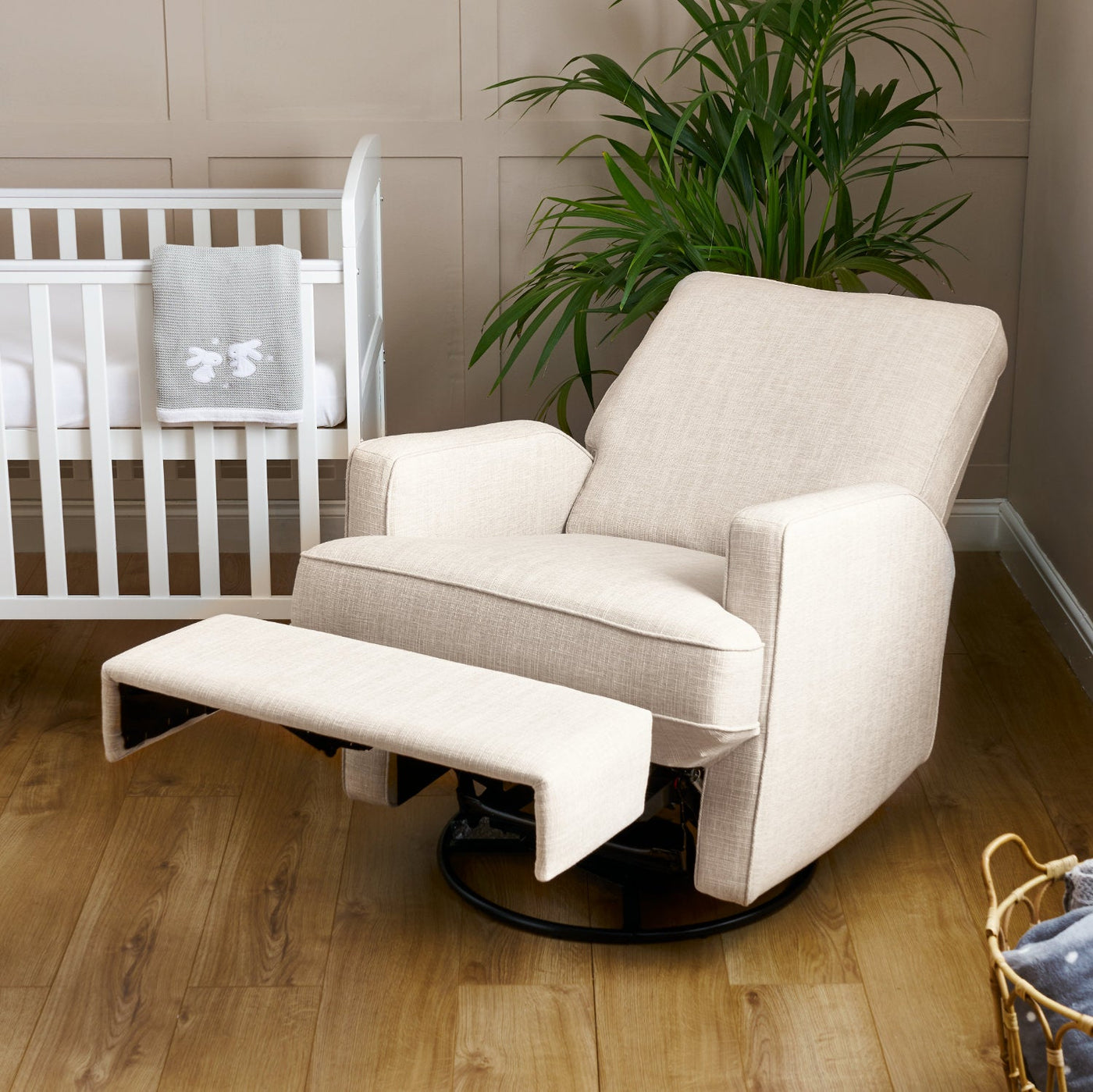 Madison Swivel Glider Recliner Nursing Chair – Oatmeal