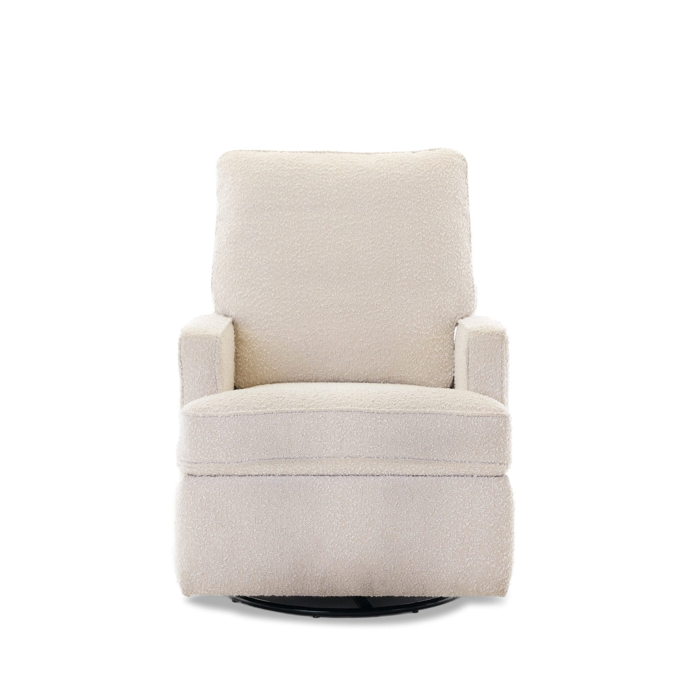 Madison Bouclé Swivel Glider Nursing Chair – 360° Swivel