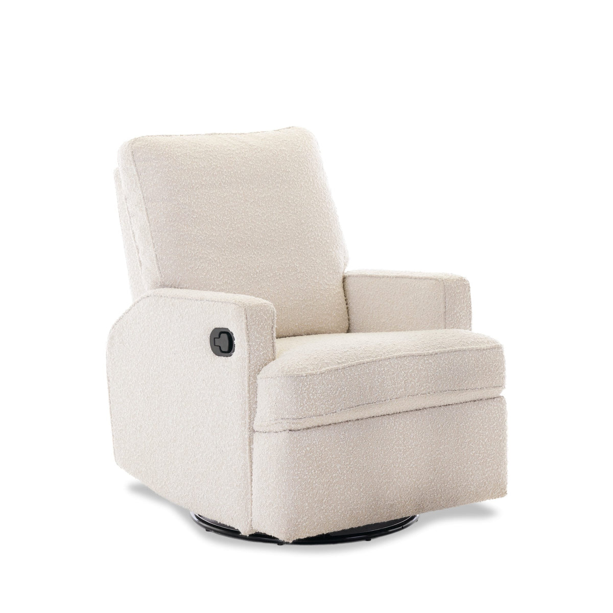 Obaby Madison swivel glider recliner chair in Bouclé