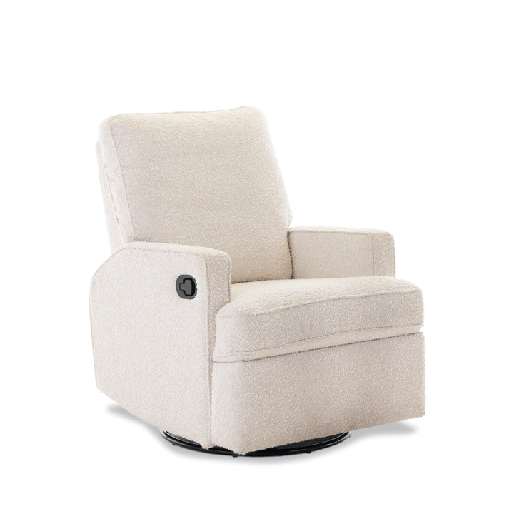 Madison Bouclé Swivel Glider Nursing Chair – 360° Swivel