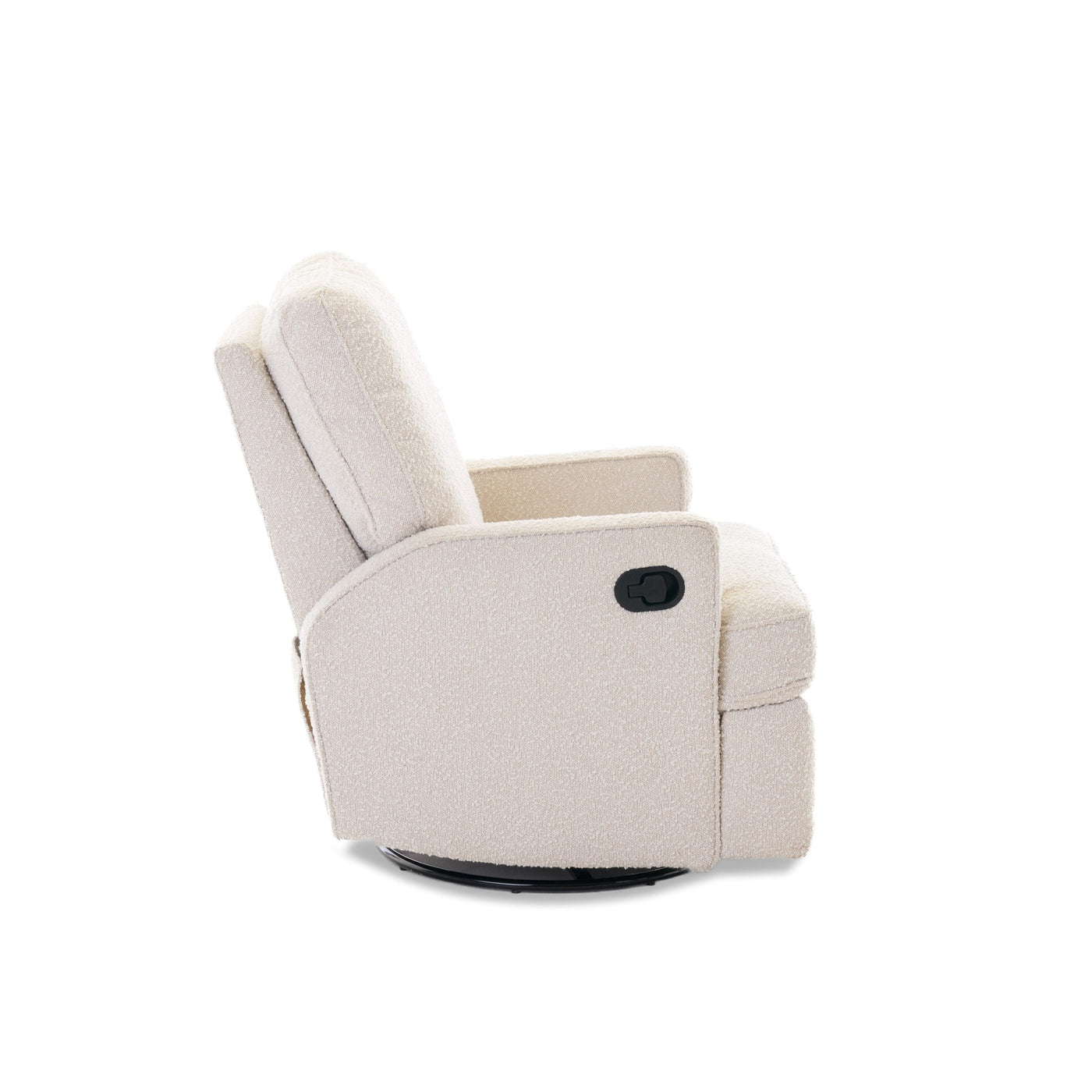 Madison Bouclé Swivel Glider Nursing Chair – 360° Swivel