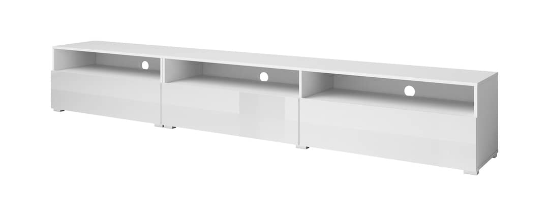 Baros 40 TV Cabinet 270cm - White Gloss / Living Room
