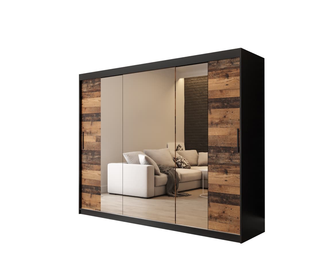 Tilburg II Sliding Door Wardrobe 250cm - Dark Oak