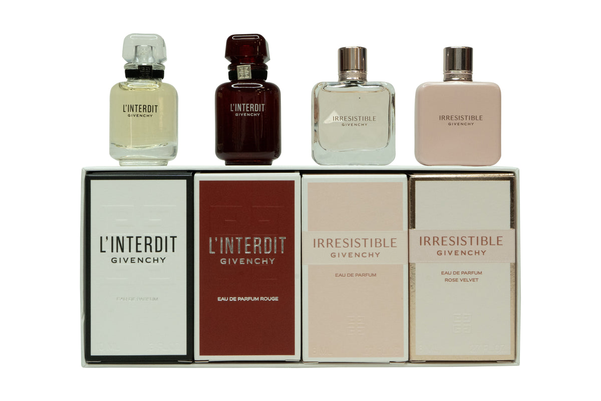 Givenchy Miniatures Gift Set 10ml L'Interdit Eau de Parfum + 10ml L'Interdit Rouge Eau de Parfum + 8ml Irresistible Eau de Parfum + 8ml Irresistible Rose Velvet Eau de Parfum