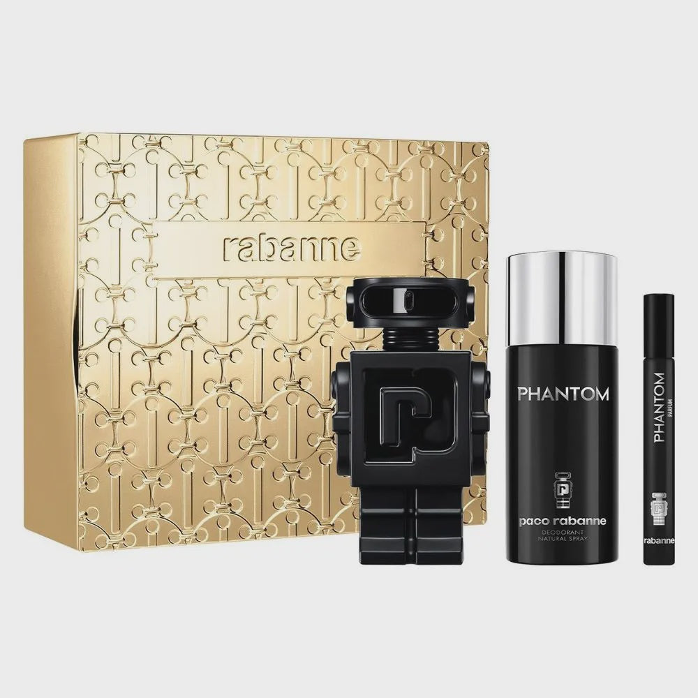 Paco Rabanne Phantom Parfum Gift Set 100ml EDP + 150ml Deodorant Spray + 10ml EDP