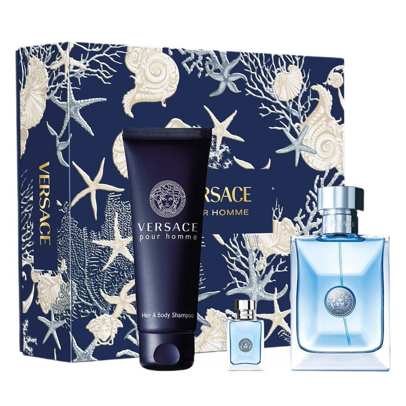 Versace Pour Homme Gift Set 100ml EDT + 150ml Bath and Shower Gel + 5ml EDT