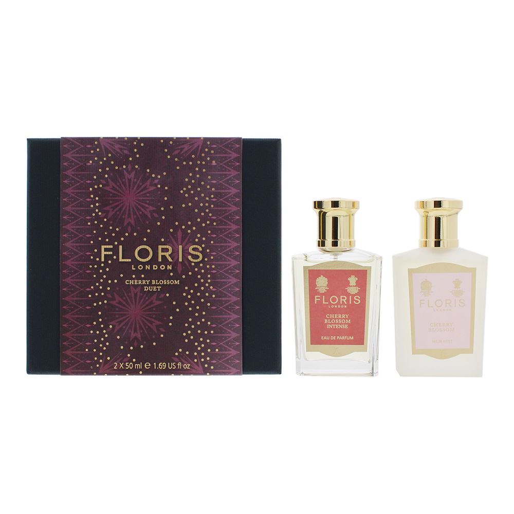 Floris Cherry Blossom Gift Set Eau de Parfum Intense 50ml Spray + Hair Mist 50ml Spray