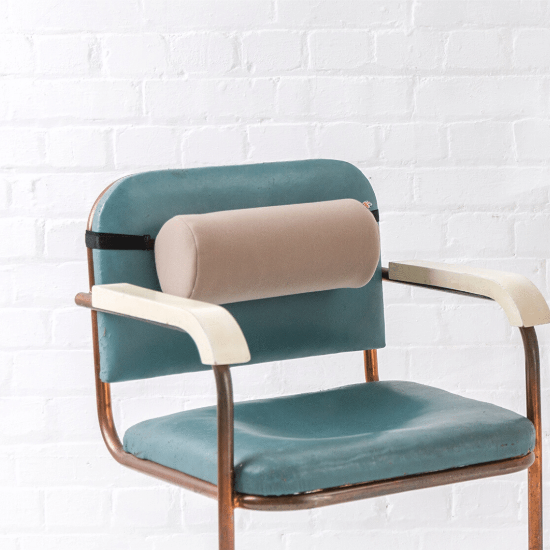 Customizable Comfort: Deluxe Lumbar Support Rolls in 4 & 5 Sizes - Now with Adjustable Strap! - 5’’ / Beige - Back