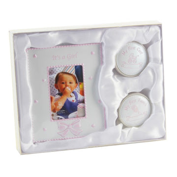 Juliana Gift set - 2x3 Frame/1st Tooth/1st Curl Boxes - Pink