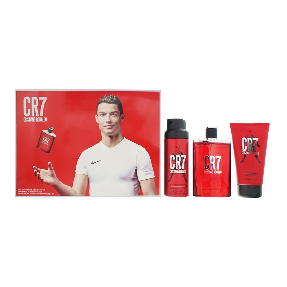 Cristiano Ronaldo CR7 Gift Set 100ml EDT + 150ml Shower Gel + 150ml Body Spray