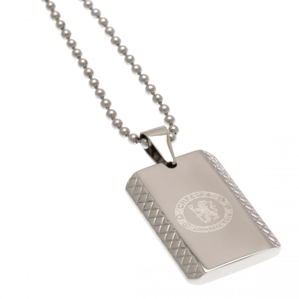 Chelsea FC Patterned Dog Tag & Chain - Neckwear