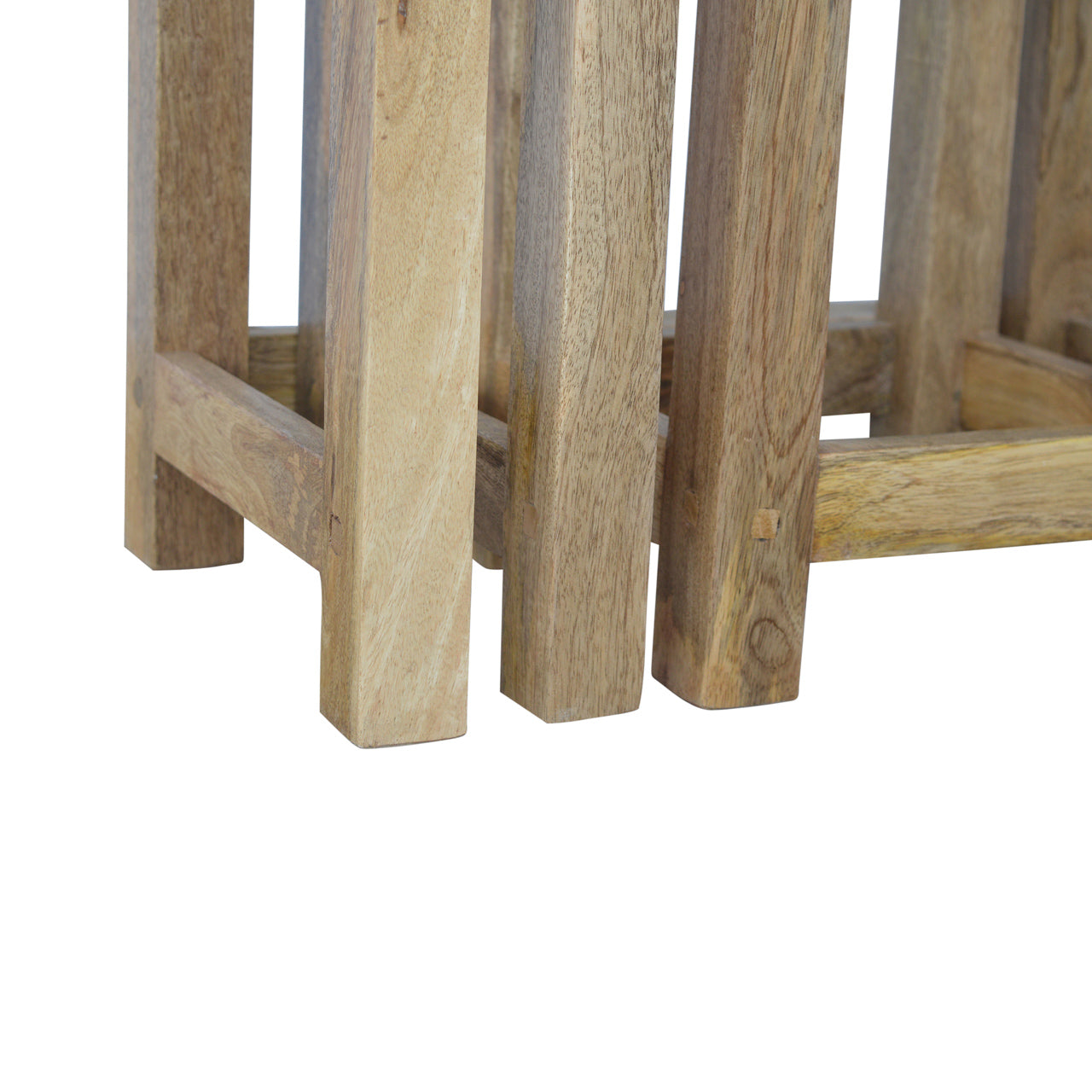 Solid Wood Stool Set of 3 Footstool