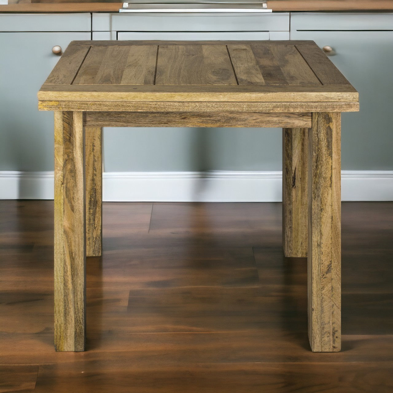 Granary Butterfly Dining Table | Distressed Oak Solid Mango Wood
