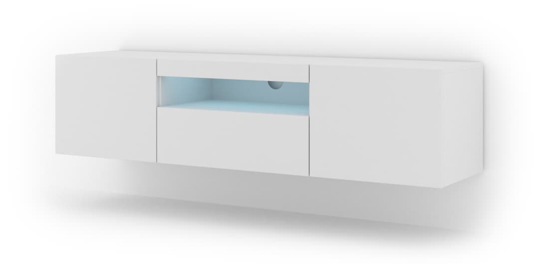 Aura TV Cabinet 150cm - White Matt / Living Room