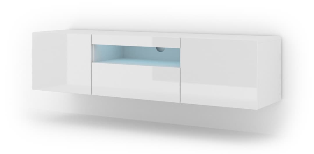 Aura TV Cabinet 150cm - White Gloss / Living Room