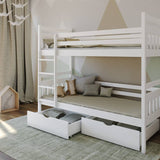Single (3ft) Solid Pine Bunk Bed with 2 Storage Drawers
