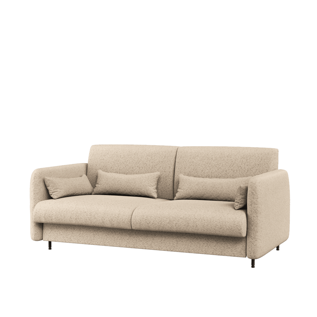 BC-18 Upholstered Sofa For BC-01 Vertical Wall Bed Concept 140cm Beige Boucle