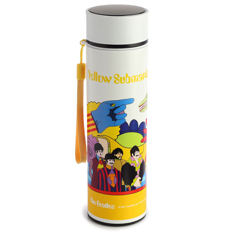Reusable Insulated Drinks Bottle Digital Thermometer - Yellow Submarine
