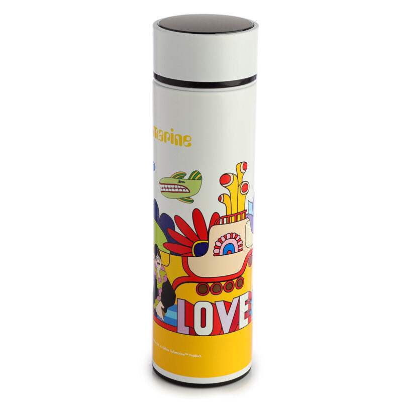 Reusable Insulated Drinks Bottle Digital Thermometer - Yellow Submarine