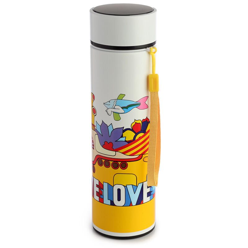 Reusable Insulated Drinks Bottle Digital Thermometer - Yellow Submarine