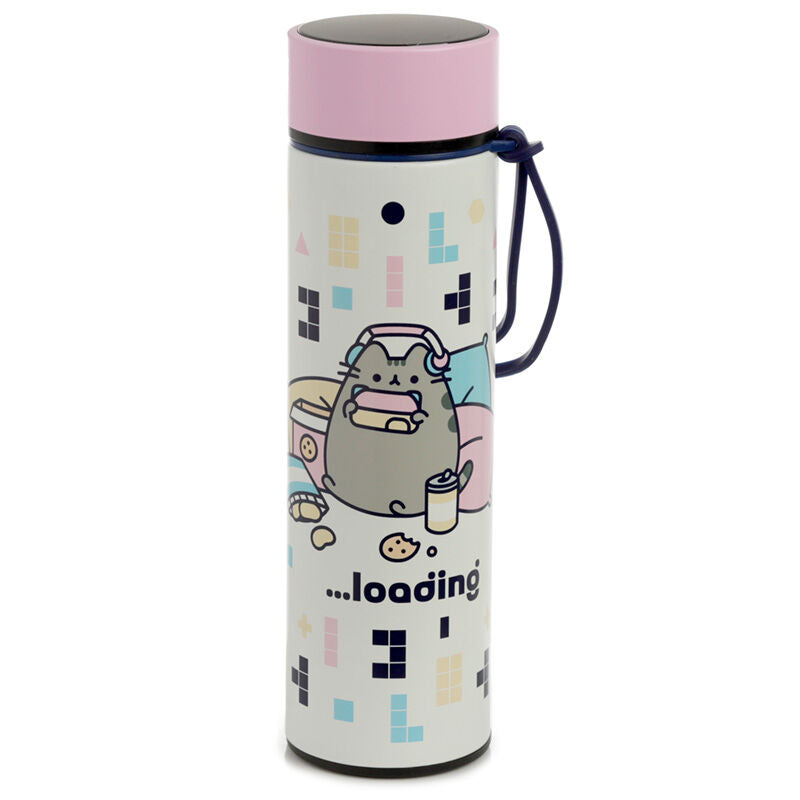 Reusable Insulated Drinks Bottle Digital Thermometer - Pusheen the Cat Gaming