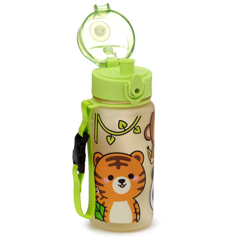 350ml Shatterproof Pop Top Children's Water Bottle - Adoramals Wild