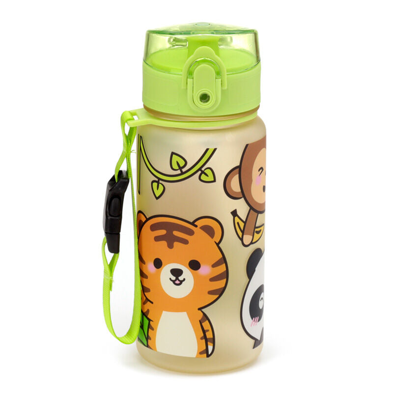 350ml Shatterproof Pop Top Children's Water Bottle - Adoramals Wild