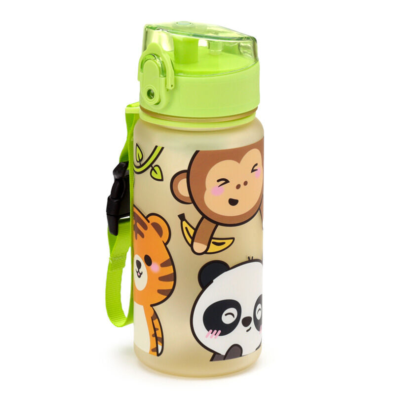 350ml Shatterproof Pop Top Children's Water Bottle - Adoramals Wild