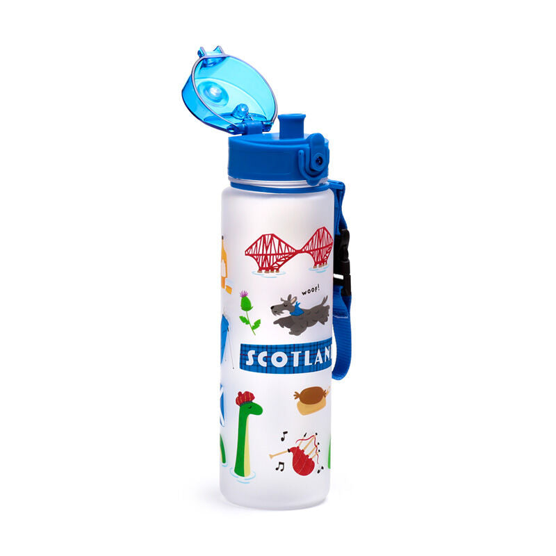 600ml Shatterproof Pop Top Water Bottle - Scotland Souvenir