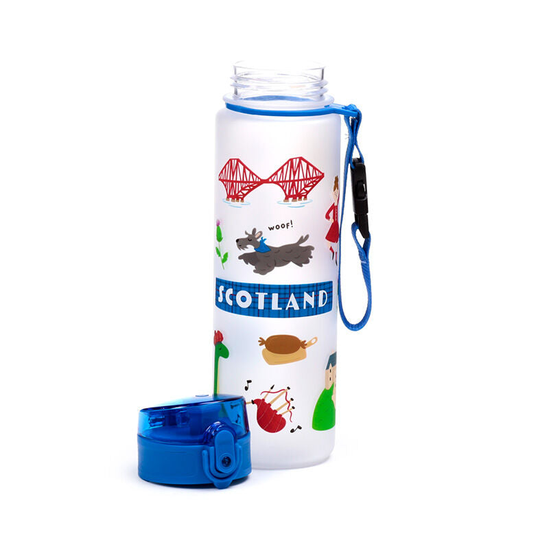 600ml Shatterproof Pop Top Water Bottle - Scotland Souvenir
